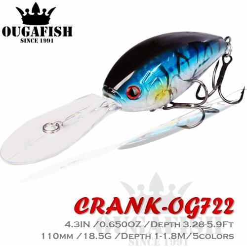 Crankbait Fishing Lure Weights 110mm 18.5g Rock Fake Bait Bass Fishing Tackle Pesca Whopper Trolling Crank Bait Isca Artificial