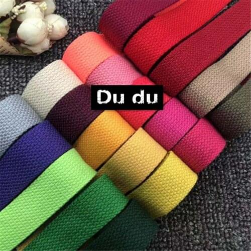 1m Color Cotton Ribbons Garment Accessorie Thick Canvas Bundled Ribbons Boxes Bags Pets Knitting Ribbons Accessorie DIY