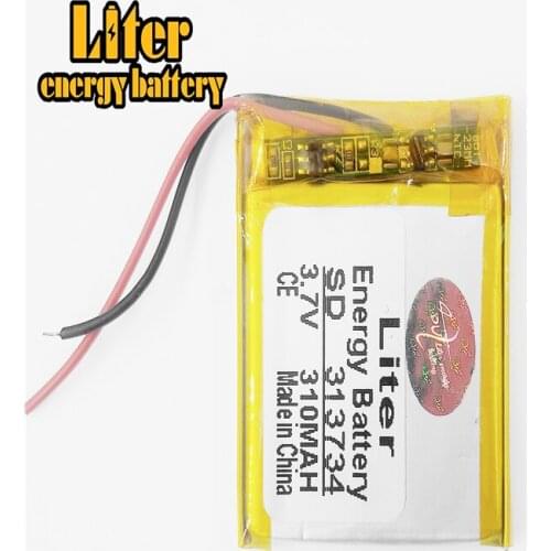 Mp3 Mp4 MP5 Player GPS Replacement Battery For 3.7v 310mah 313734 Rechargeable Li Polymer Battery