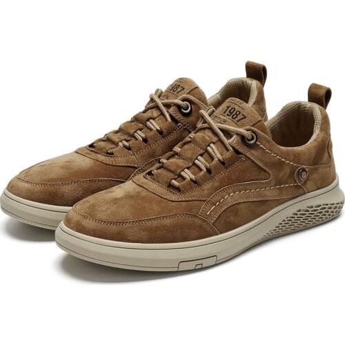 Men Shoes Fashion Genuine Leather Loafers Breathable Autumn Lace Up Comfortable Casual Shoes Outdoor Men Sneakers Shoes Hot Sale