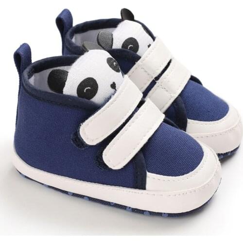 Baby Shoes Newborn Infant Baby Boys Girls Soft Prewalker Shoes Unisex Todder Kids Panda Casual Slip-On Cotton Flats Shoes