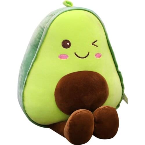 Stuffed Avocado Baby Kids Hugging Snuggly Cuddle Plush Doll Toy Home Decor
