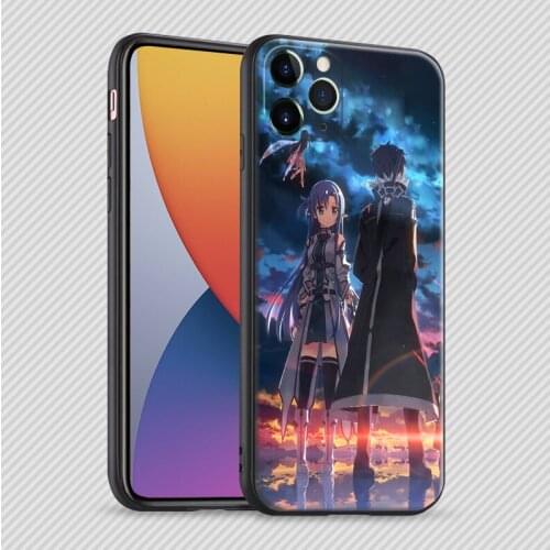 Kirito Asuna sword art online anime For iPhone se 6 6s 7 8 plus x xr xs 11 pro max soft silicone phone case cover shell