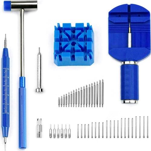 141pcs Watch Repair Tool Set Mechanical Movement Watch Band Adjuster Pin Remover Pliers Watch Movt Replace Kit High Accuracy