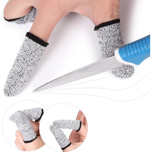 5Pair=10Pcs Finger Cots Thumb Protector Anti-Cut Fingertips Finger Sleeve Flexible Resistant Protection Finger Cots for Work DIY