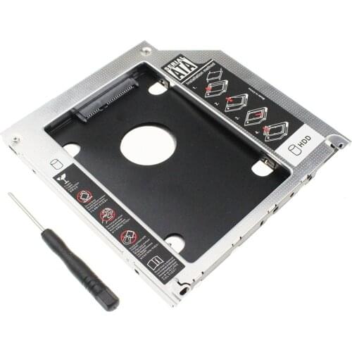 New Aluminum SATA 3.0 2nd HDD Caddy 9.5mm SSD Case HDD Enclosure For Apple Macbook Pro Air 13" 15" 17" SuperDrive Optibay