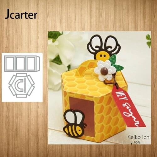 2021 New Arrival Metal Cutting Dies Honeycomb Box Craft Handmade Knife Mould Blade Punch Stencils Dies Cut Scrapbooking Model