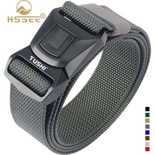HSSEE Official Authentic Tactical Belt Men Hard Alloy Quick Unlock Outdoor Sports Belt 1200D Strong Nylon Military Army Belt