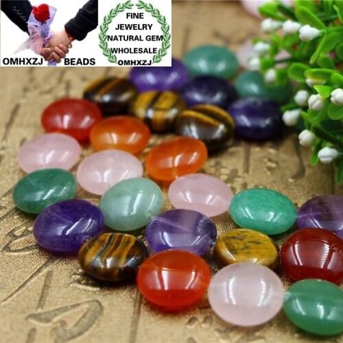 OMHXZJ Wholesale ZB176 DIY Bracelet Necklace Jewelry Making Accessories Natural Stone Fine Mixed Stone Jasper Heart Oval Beads