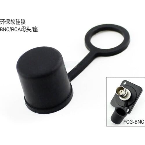 10pcs FCG-BNC Dust Cap with Buckle Ring AV Dust Plug Soft Silicone For Q9 Camera Holder BNC Video RCA Lotus Female