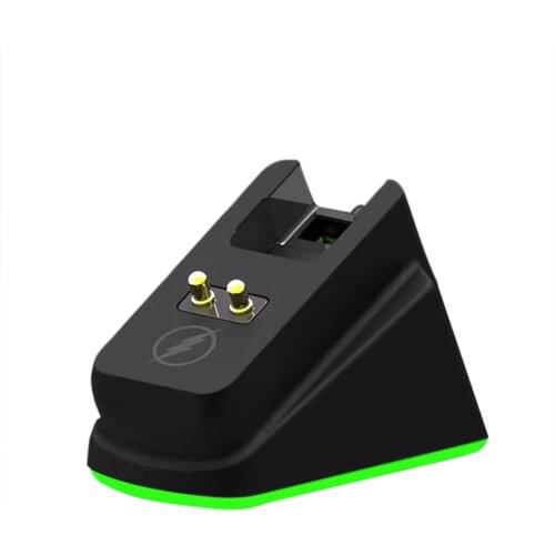 RGB Mouse Charging Dock Chroma For Razer Wireless Mouse Magnetic Dock With Charge Status Anti-Slip Gecko Feet -Black RGB Version
