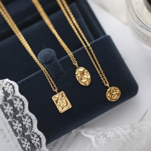 Cold wind plated hammer face Necklace neck chain sweater chain womens color chain chain net red Christmas gift