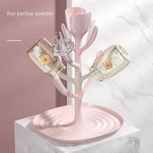 Removable Baby Bottle Drying Rack Baby Bottle Holder Cleaning Dryer Drainer Storage Rack Tree Shape Rack For Babies Bottles