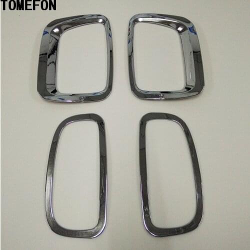 TOMEFON ABS chrome Front Rear Tail Fog Light Lamp Shade Bezel Cover Trim Car Exterior Accessories For Kia Sorento 2013