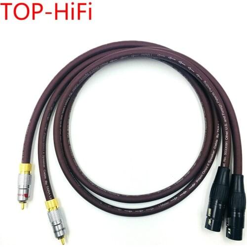 TOP-HiFi Pair Nakamichi 2RCA Male to 2 XLR Female Cable RCA XLR Interconnect Audio Cable Gold plated PLUG with Prism OMNI2 Wire