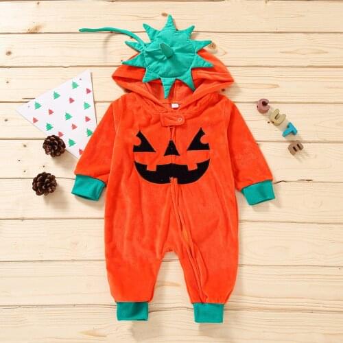 Winter Baby Halloween Costume Pumpkin Cosplay Halloween Romper For Baby Girl Clothes Cute Halloween Costume For Baby Boy Romper