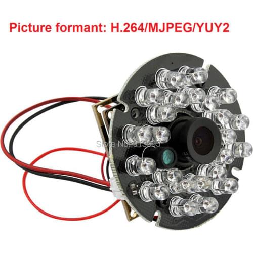 1.0megapixel HD micro 6mm lens night vision cmos MIC microphone usb ir camera module with IR cut &led board for kiosk