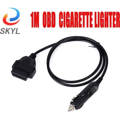 1M OBD 2 Car Connector to Cigarette Lighter OBD2 16Pin obd Female to Car Cigarette Lighter Connection Cable OBD Connector Tool