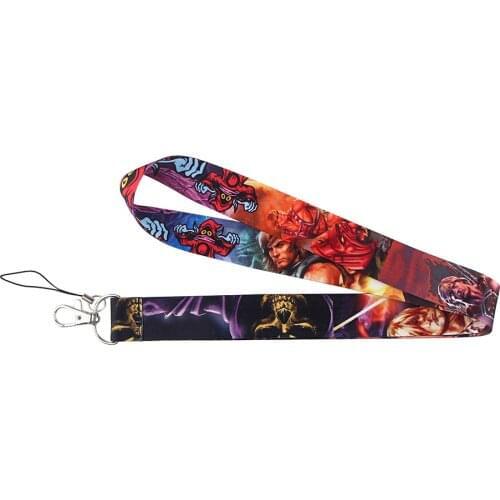 12pcs/lot E2354 Cartoon Monster Lanyard For Key Lanyard For Phone USB Flash Drives Keychain ID Name DIY Hang Rope Horror Lanyard