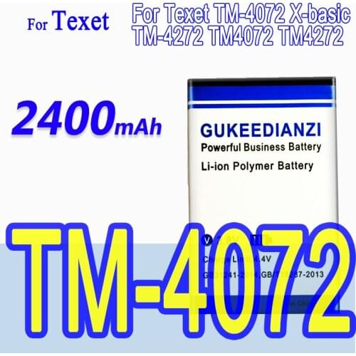 2400mAh For Texet TM-4072 X-basic TM-4272 TM4072 TM4272 Powerful Smart Phone Battery