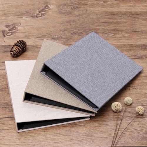 30Pages Picture Album Scrapbook Linen Wedding Photo Album Cover DIY 10Inch Self-Adhesive Scrapbook Album For Baby/Lover Memorial