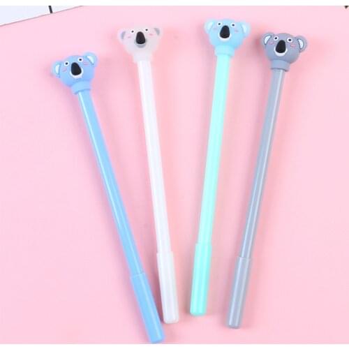 40 Pcs Creative Cartoon Koala Neutral Pen Cute Learning Stationery Silicone Head Water Office Signature Pen