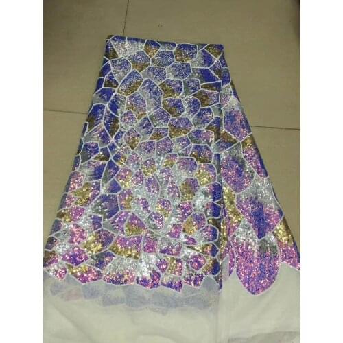 5yards/bag 8 color optional embroidery sequin diamond pattern fashion fabric for wedding dress design CYAY77