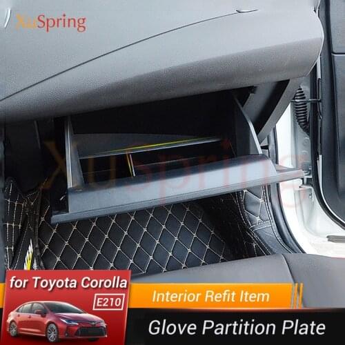 Car Glove Box Co-pilot Refit Clapboard Partition Plate Bulkhead Support Board Trim for Toyota Corolla 2019 2020 2021 E210 12th