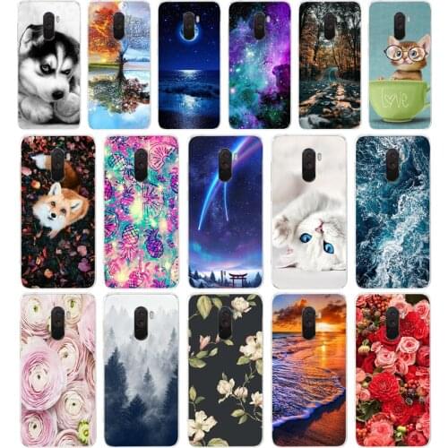 B For Xiaomi Pocophone F1 Case Xiaomi Poco F1 Case Silicone Soft TPU Phone Case For Xiaomi Pocophone F1 Global F 1 Case Cover