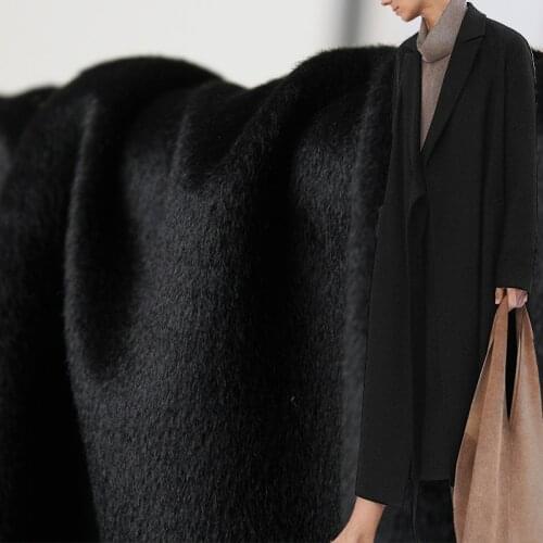 White Waxberry Black Gloss Overcoating Cashmere Wool Materials Women Suits Pants Overcoat DIY Cloth Fabrics Freeshipping