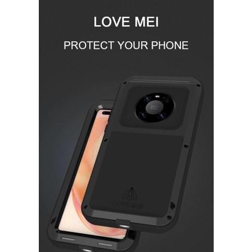 Huawei Mate 40 Pro Case Original LOVE MEI Powerful Metal Armor Shock Dirt Proof Water Phone Cases For Huawei Mate 40