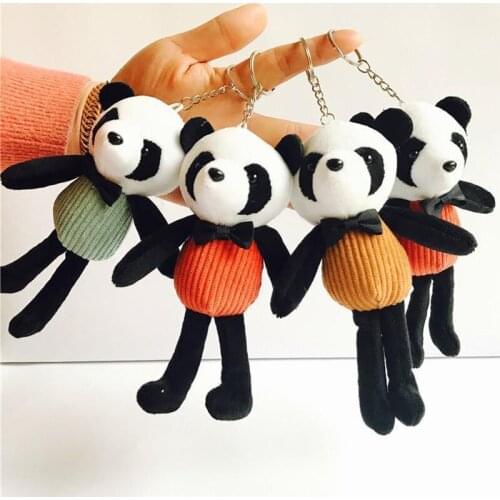 Childrens toys Stuffed Plush Animal Doll cute little panda doll plush toy small panda schoolbag pendant key chain plush toy