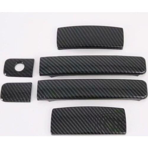 For Hyundai Starex H-1 2018 2019 2020 ABS Chrome Carbon Fiber Door Handle Bowl Cup Cover Trim Car Styling Auto Accessories