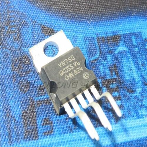 2PCS/LOT VN750 driver 6A36V TO-220-5 5-pin stereotyped tube triode In Stock new original