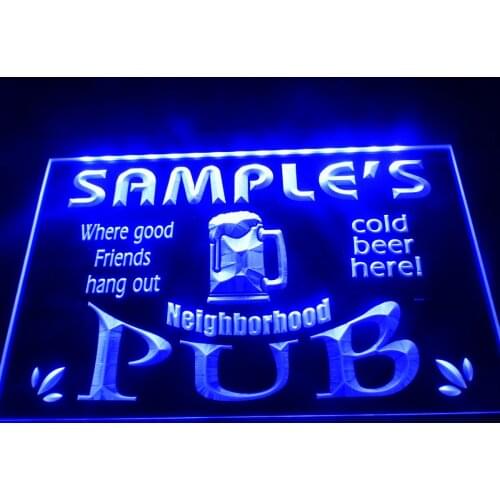 DZ008 Name Personalized Neighborhood Home Bar Pub Beer LED Neon Sign
