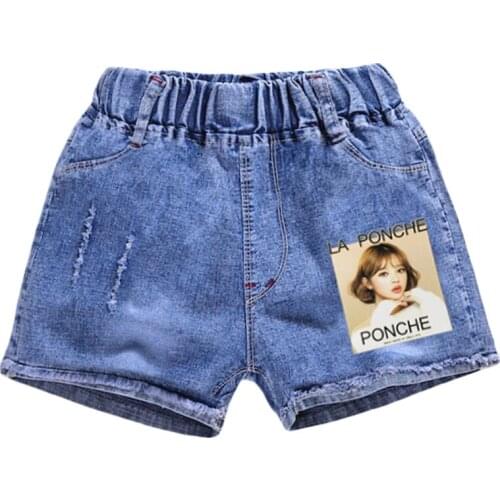 Sunga Infantil Praia Menino Short Menina 2019 Summer Kids Shorts Girls Jeans Lovely Cartoon Rabbit Pattern Flower Children Pant