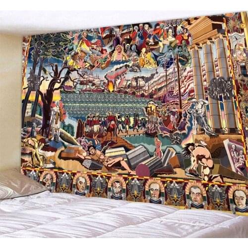 Tapestry character art illustration print living room decoration wall hanging mandala witchcraft yoga carpet home furnishin