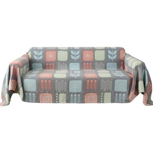GY4133 Gyrohome Geometric Garden Double Side Use Blanket Sofa Decorative Slipcover Stitching Rug Tapestry Carpet Home&Living