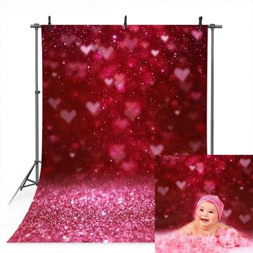 HUAYI Photography Backdrop Sparkling Glitter Bokeh Photo Booth Background Valentine Love Newborns Child Birthday BackdropXT-6486