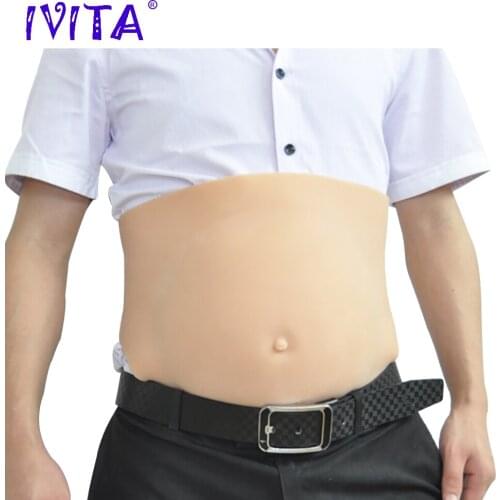 IVITA 1500g Silicone-Belly Drag Queen Artificial Silicon Crossdresser Fake Pregnant 2~4 Months Halloween Gestante Transvestite