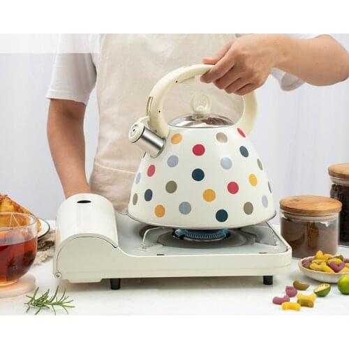 Creative Dot Stainless Steel Whistling Kettle Induction Cooker Gas Stove Coffee Pot Kitchen Hotel Restaurant Water Bottle LB531