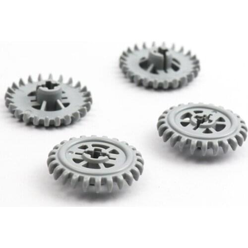 MOC Technical Parts Gear 24 Tooth Crown 3650 for Building Blocks Set Accessory Creative Educational Toys 10pcs