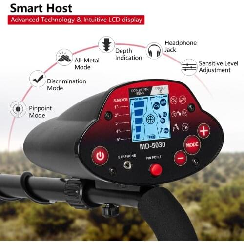 Metal detector Gold Digger Treasure Hunter Professional Pinpointer Underground Gold Detector MD5030 Waterproof TIANXUN