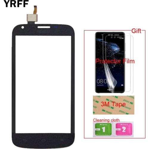 4.5'' Mobile TouchScreen For HuaWei Y550 Y 550 Front Touch Screen Glass Digitizer Panel Sensor Phone + Protector Film