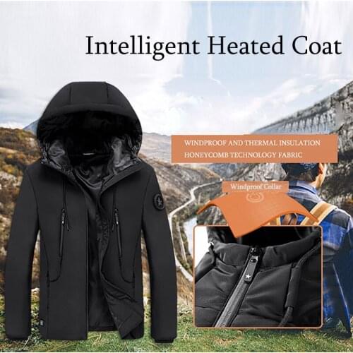 Mens Usb Heated Jacket Thermal Outdoor Wear Winter Warm Coat Windproof Winter Back Outdoor Heated Vest +size Front Heated Vest