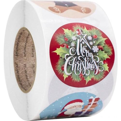 100-500pcs Merry Christmas Stickers Envelope Gift Cards Package Seal Label Christmas Decoration Gift Series Sticker Tags