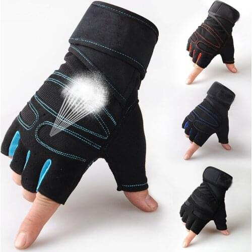 Body Building Gym Fingerless Gloves Fitness WeightLifting Gloves For Men Women Workout Guantes Exercise Half Finger Gym Gloves