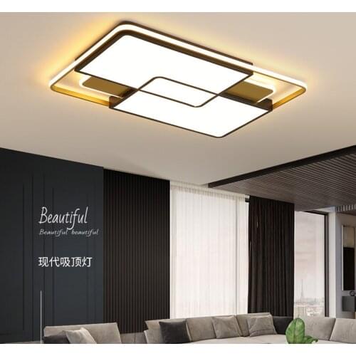 Ceiling Rectangular LED ceiling lamp in living room 220 V adjustable light restaurant creative personality villa study lamp