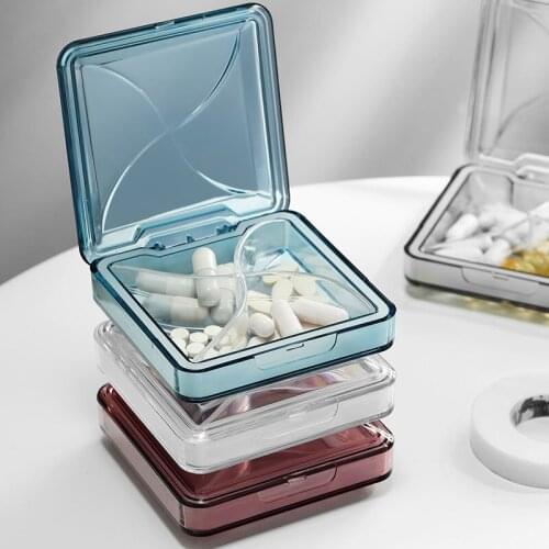 4 compartments transparent pill box portable mini travel storage box sealed box waterproof storage plastic organizer Accessories