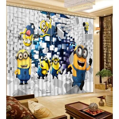 Luxury Blackout 3D Curtains For Living room Bedding room Office cartoon curtains